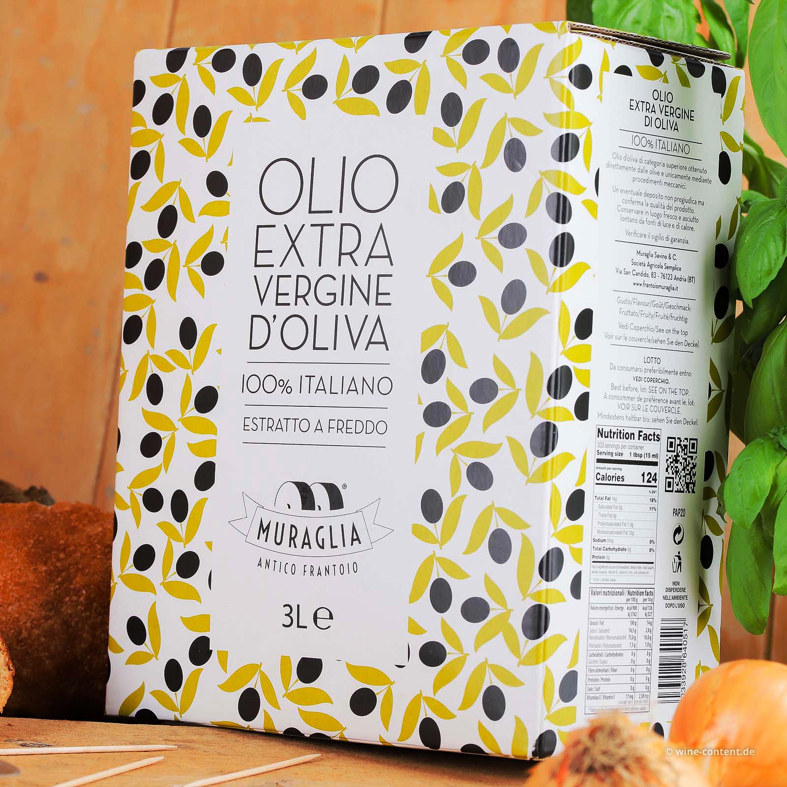 Vorbestellung 3 L Olivenöl Extra Vergine 2024 Fruttato Medio Bag in Box